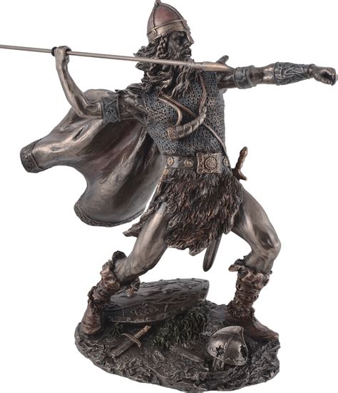 Vente Statuette Figurine Guerrier Viking Brandissant Sa Lance En R Sine