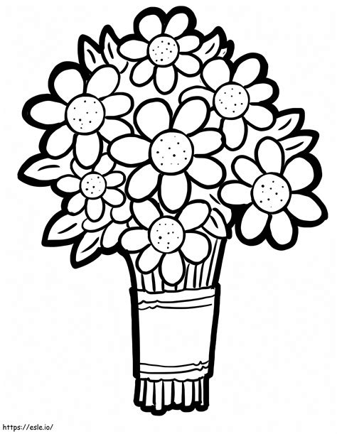 Flower Bouquet Printable Coloring Page