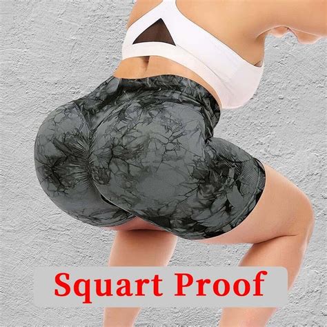 Women Pushup High Waist Butt Lift Yoga Shorts Scrunch Workout Gym