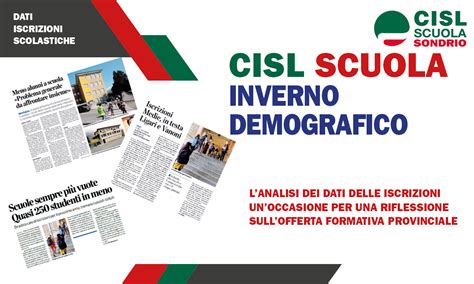 ISCRIZIONI DATI E RIFLESSIONI Cisl Scuola Sondrio