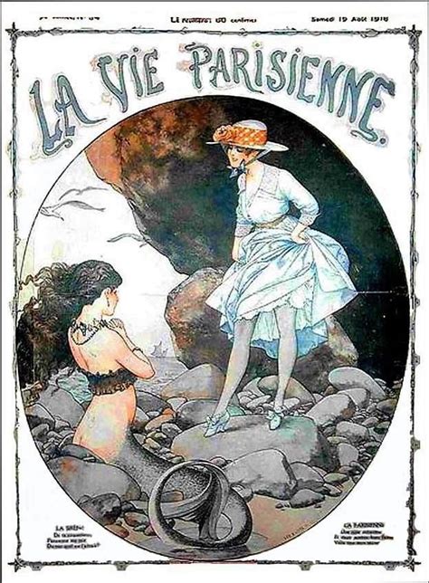 La Vie Parisienne La Siren August 19 1916 Cheri Herouard Mermaid Art