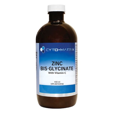 Cytomatrix Zinc Bis Glycinate Liquid 450ml Sina Natural Health Store