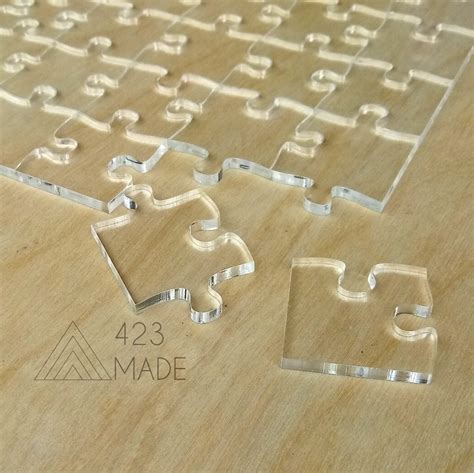 Clear Acrylic Puzzle Jigsaw Puzzle Impossible Puzzle Etsy