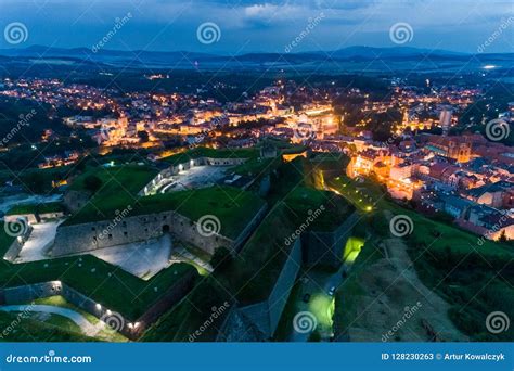 Fortress Klodzko In The Evening Aerial View Stock Image Image Of