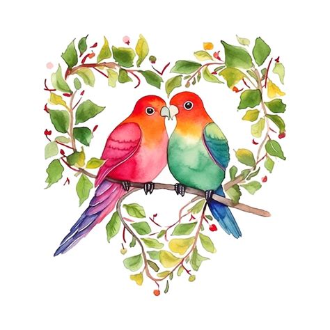 Watercolor Love Bird Images Free Download On Freepik