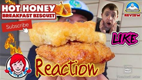 Reaction To Wendy S Hot Honey Chicken Biscuit Review YouTube
