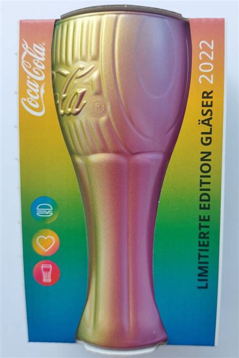 Limitierte Edition Regenbogen Glas 2022 Mc Donalds Coca Cola Gläser