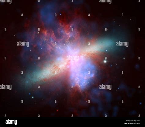 M82 Ngc 3034 Cigar Galaxy Composite Stock Photo Alamy