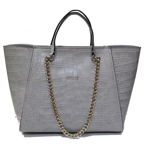 Sac Cabas Nikki GUESS Croco Gris Cdiscount Bagagerie Maroquinerie