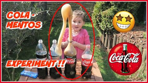 Cola Mentos Explosion Experiment Challenge 💕 Geschichten Und Spielzeug Familienkanal Youtube