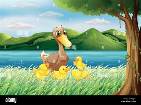 Children Riverbank Stock Vector Images Alamy