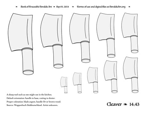 Cleaver Traceable Heraldic Art