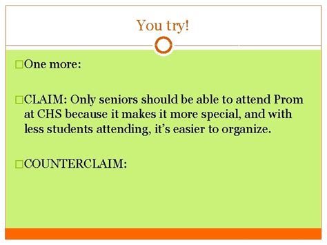 Counterclaims Rebuttals ENGLISH III Reminder Definition A COUNTERCLAIM