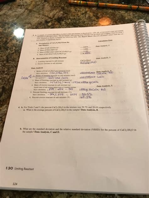 Experiment 8 Pre Laboratory Assignment Limiting Reactant 45 Pages Analysis In Doc [1 4mb