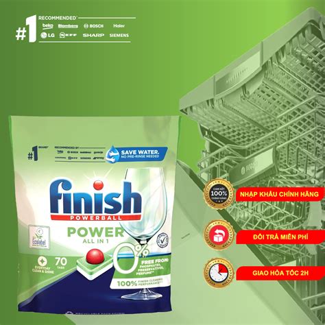 Viên rửa bát Finish All in 1 Max Eco 0 70 viên Túi Gia Dụng Châu Âu