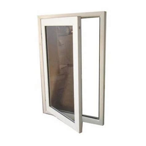 Hinged Off White Residential UPVC Window Glass Thickness 5 To 8 Mm At