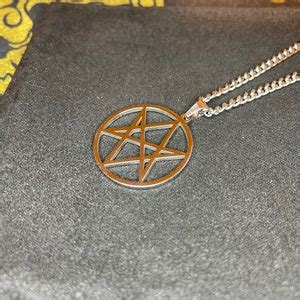 Unicursal Hexagram Thelema Symbol Stainless Steel Pendant Necklace