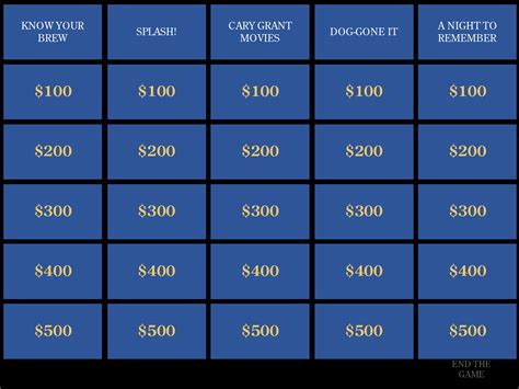 Design: Interactive PDF Jeopardy Game | Behance