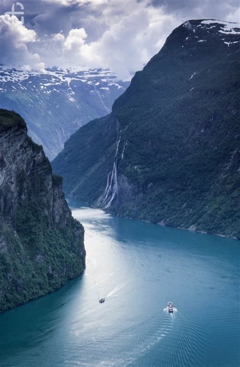 Norwegia Zachodnia Geiranger Kr L Fiord W Portal Podr Niczy O