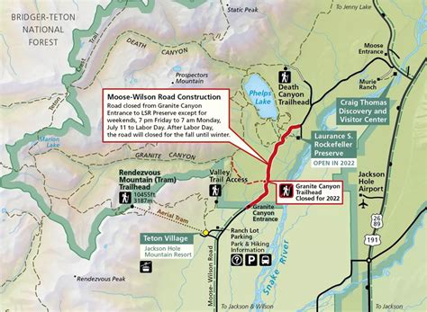 Moose Wilson Road Construction Resumes Monday July 11 Grand Teton