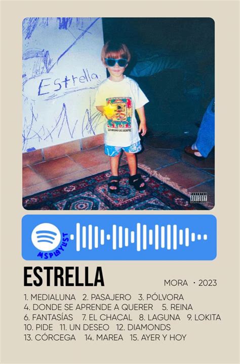 MORA ESTRELLA POSTER ALBUM Álbumes de música Álbumes musicales