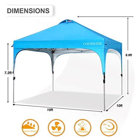 Cooshade Pop Up Canopy Tent Easy Setup Instant Sun Protection Beach