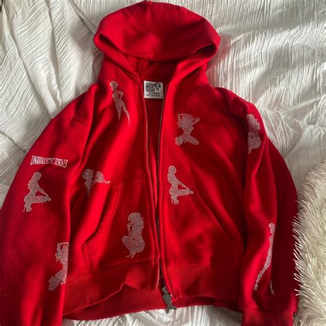 Named Collective Womens Red Hoodie Depop