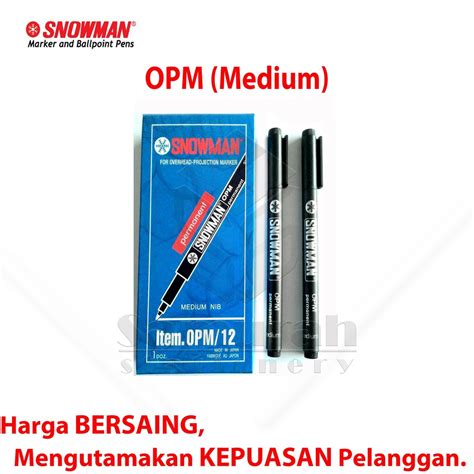 Jual Spidol Permanent Snowman Drawing Pen Marker Ohp Ukuran Opf Dan Opm