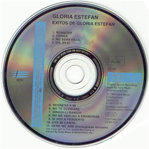 Car Tula Cd De Gloria Estefan Exitos Portada