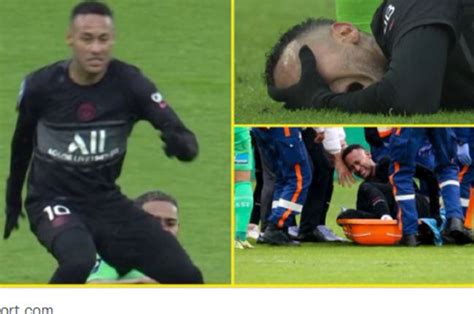 Momen Neymar Alami Cedera Horor Pergelangan Kaki Tertekuk Sampai