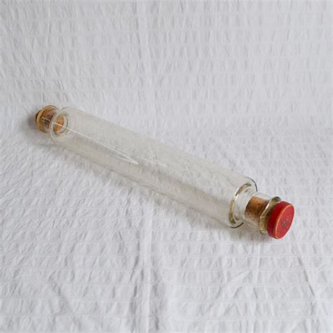 Vintage Glass Rolling Pin Pyrex Jaj Made In England Cork Stoppers Etsy