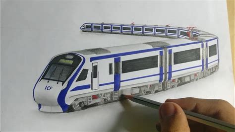 Drawing A Train || Vande Bharat Express Crossing Mumbai, 57% OFF