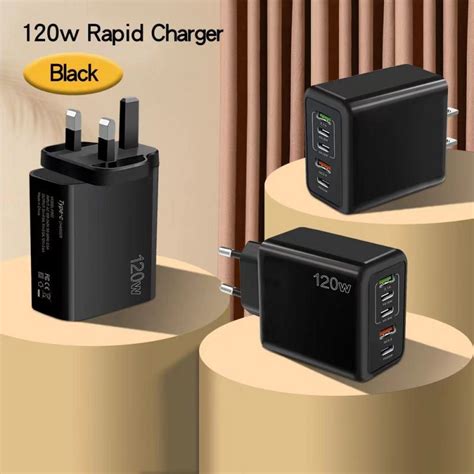 120w Mobile Phone Fast Charger Type C Euusuk Regulation Pdusb Multi Port Adapter Tablet