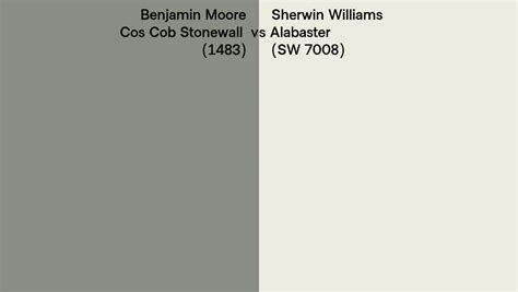 Benjamin Moore Cos Cob Stonewall 1483 Vs Sherwin Williams Alabaster