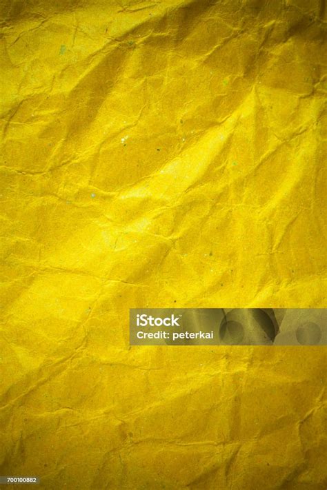 Texture Crumpled Yellow Paper Background Stock Photo Download Image