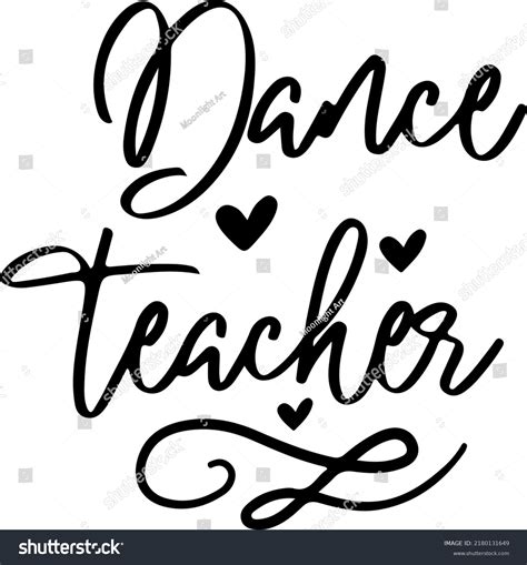 Dance Teacher Svg Dance Ballet Teacher Stock Vector Royalty Free 2180131649 Shutterstock