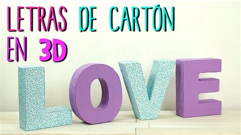 C Mo Hacer Letras De Cart N En D Decora Tu Cuarto Manualidades Con