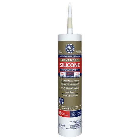 Ge Advanced Silicone 2 Kitchen And Bath Tub And Tile 101 Oz Almond Silicone Caulk In The Caulk