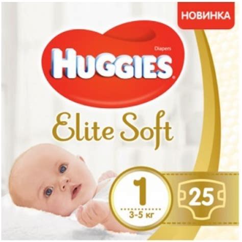 Pidguzniki Huggies Elite Soft Newborn 1 3 5 Kg 25 Sht