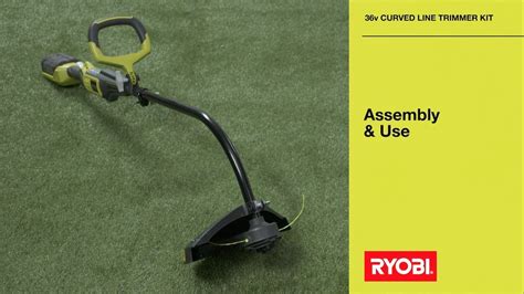 Ryobi V Ah Curved Shaft Line Trimmer Kit Assembly Use Youtube