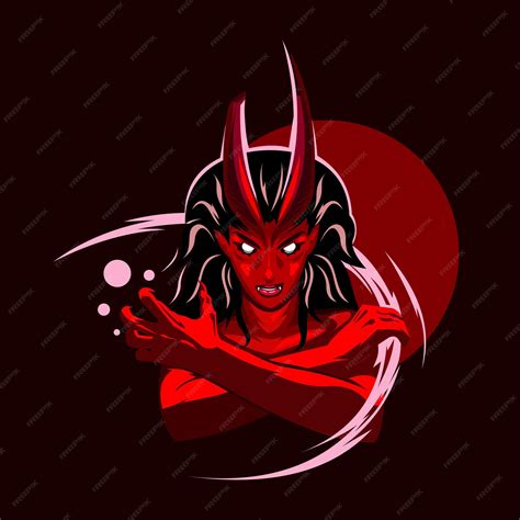 Premium Vector Illustration Devil Girl Vectorred Devil Woman