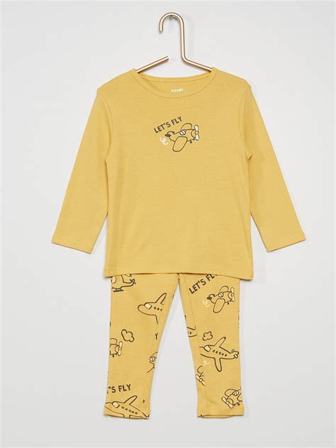 Pyjama T Shirt Pantalon Jaune Kiabi 8 00€