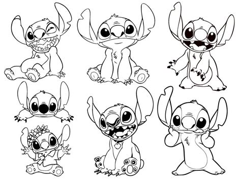 Lilo And Stitch SVG Outlines Lilo Coloring Pages