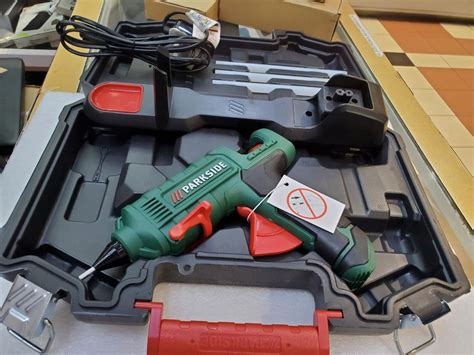 Parkside Php E Hot Glue Gun Comes With X Mm Glue Sticks Base Carry Case Comes With Uk