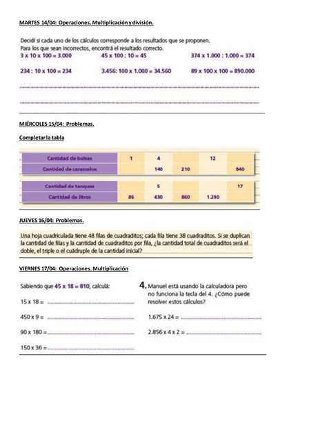 7 Actividades N 4 De Matematica PDF Descarga Gratuita