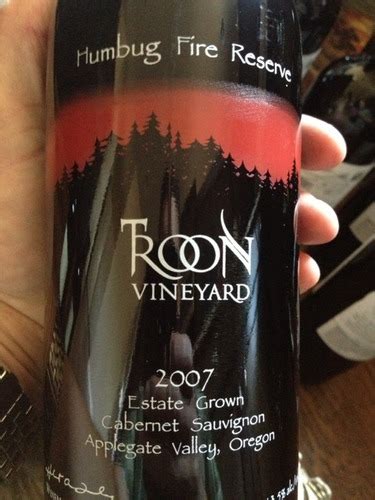 Troon Vineyard Humbug Fire Reserve Estate Grown Cabernet Sauvignon