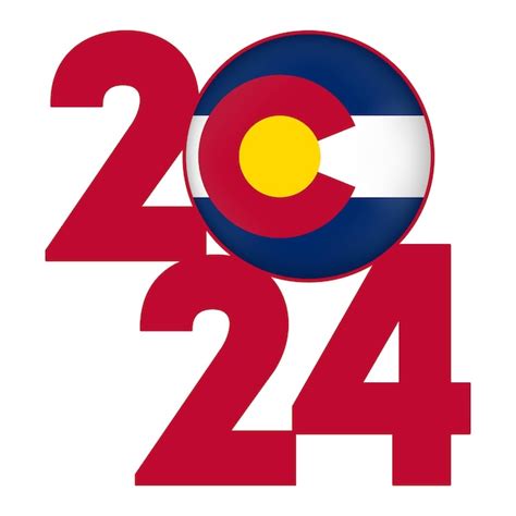 Premium Vector 2024 Banner With Colorado State Flag Inside Vector