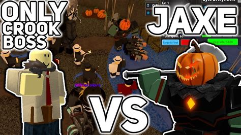 ONLY Crook Boss Vs Jaxe Night 1 Solar Eclipse Tower Defense