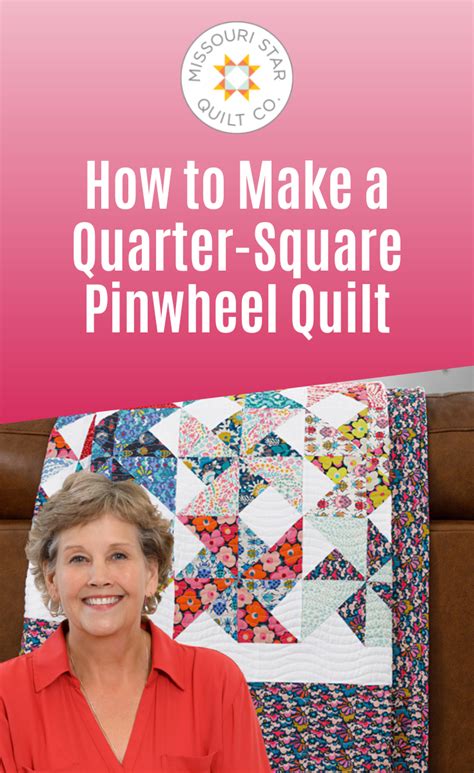 Double Pinwheel Quilt With Split Quarter Square Patchwork Qui