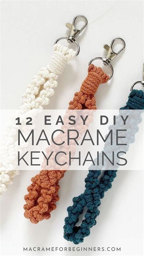 Easy Macrame Keychain Tutorials By Soulful Notions Macrame For